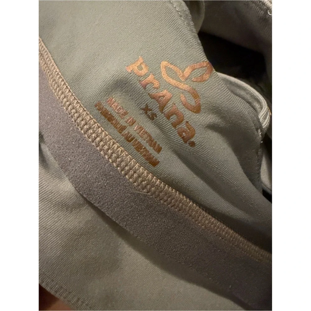 Prana Light Gray Strappy Sports Bra